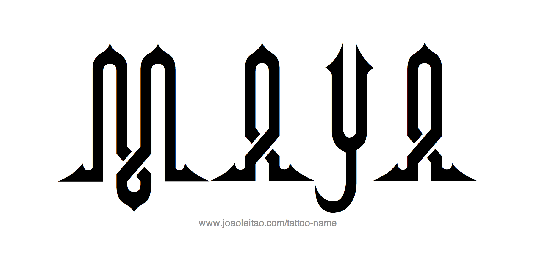 Maya Name Tattoo Designs